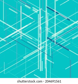 Abstract line background. Vector illustration for break through in technology.