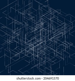 Abstract line background. Vector illustration for break through in technology.