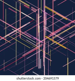 Abstract line background. Vector illustration for break through in technology.