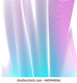 Abstract Line Background Vector Illustration. Color Background.