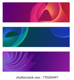 Abstract line banner elements