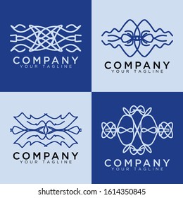 Abstract line, beauty and unique logo design. Perfect to botanical logo, yoga logo, meditation logo, etc.