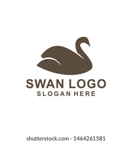 Abstract line bird wing leaf logo design. Swan spa start vector logotype