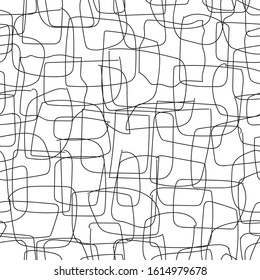 Abstract line black vector illustrator Seamless pattern background design wallpaper.