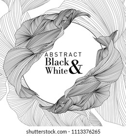 Abstract Line Black and White