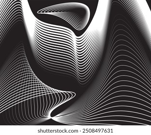 abstract line black and white background art