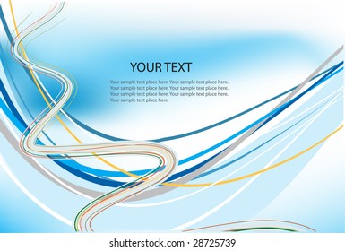 Abstract line blue template
