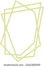 Abstract Line border on white background