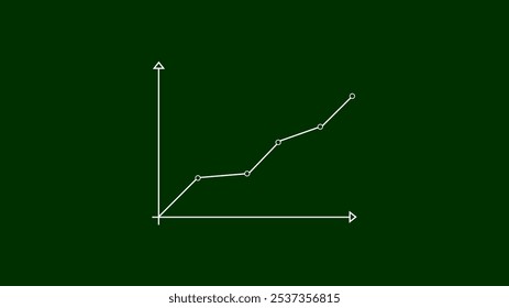 Abstract  line business graph growth concept,Growing graph icon.