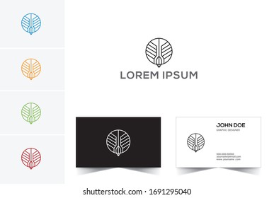 Abstract, line business logo template