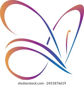 Abstract Line Butterfly Logo Icon