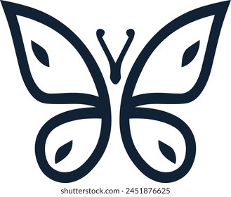 Abstract Line Butterfly Logo Icon