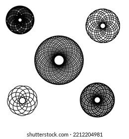 Abstract line circle shape background.