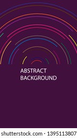 Abstract line circle simple on purple background. Applicable for design covers, annual reports, posters and business cards - Vector