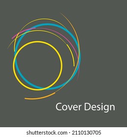 Abstract line circle vector design