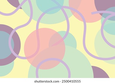 Línea Abstractas y Fondo de pantalla Circle. Vector Abstractas. Simplicidad. Telón de fondo. Envoltura de regalo. Postal. Diseño gráfico. Multicolor. Tela. Decorativo. Tono de color pastel. Patrón de onda. Ornamento. Dinámico. 