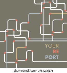 Abstract line circles connect background