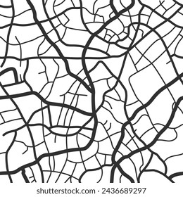 Abstract line of city with highways, major and minor roads, town footprint plan. City map with streets, urban planning scheme. Seamless texture. Plan street map, road graphic navigation. Vector