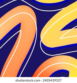 Abstract line color banner colorful style