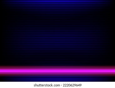 Abstract line colored in the dark background
