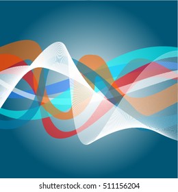 Abstract Line Colorful Background Vector