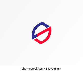Abstract line company logo icon vector template on white background