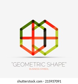 Abstract line composition icon, company logo, business symbol concept