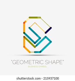 Abstract line composition icon, company logo, business symbol concept