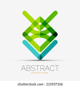 Abstract line composition icon, company logo, business symbol concept