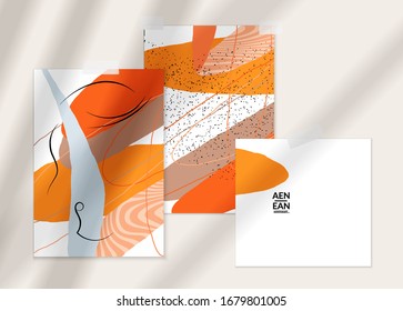 Cara continua en línea abstracta. Retrato de una mujer sobre texturas orgánicas pastel con formas y líneas. Composición contemporánea en estilo moderno cubismo. El arte mural se burla de la sombra.