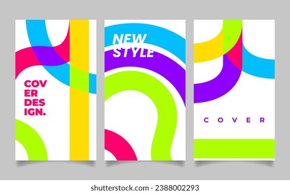 abstract line for cover design, colorful template background