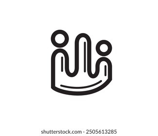 Línea abstracta Corona Elegancia Diseño de logotipo de lujo Ilustración de Plantilla