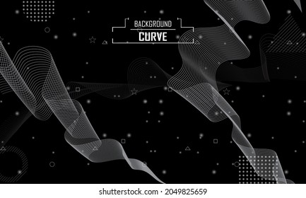 abstract line curve background vector