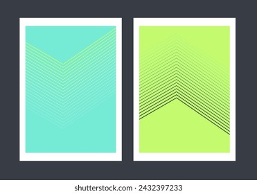 Plantilla de fondo de cubierta de curva de línea abstracta, fondo de patrón de línea, listo para usar.