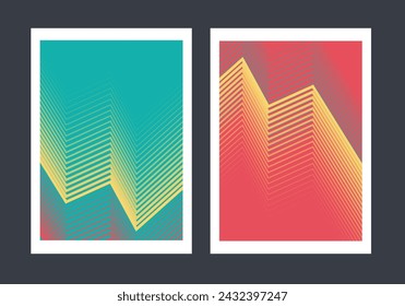 Abstract line curve cover background template, line pattern background, ready to use.