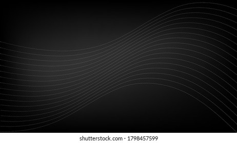 Abstract line curve design isolated on gradient black background, vector illustrations for graphic design, website or banner