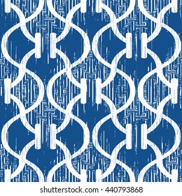 Abstract line and curve trellis pattern