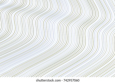Abstract line, curve & wave geometric pattern, colorful & artistic for graphic design, catalog, textile or texture printing & background. Vector illustration graphic.