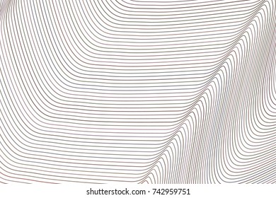 Abstract line, curve & wave geometric pattern, colorful & artistic for graphic design, catalog, textile or texture printing & background. Vector illustration graphic.