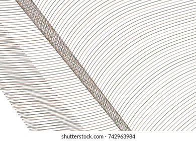 Abstract line, curve & wave geometric pattern, colorful & artistic for graphic design, catalog, textile or texture printing & background. Vector illustration graphic.