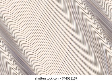 Abstract line, curve & wave geometric pattern, colorful & artistic for graphic design, catalog, textile or texture printing & background. Vector illustration graphic.