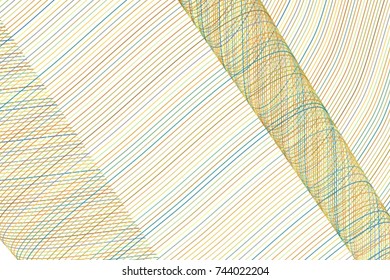 Abstract line, curve & wave geometric pattern, colorful & artistic for graphic design, catalog, textile or texture printing & background. Vector illustration graphic.