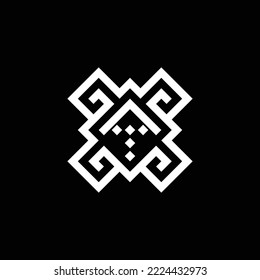 Abstract Line Decorative Element in White Color