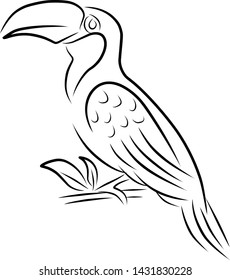 Abstract line design bird vector design logo