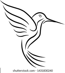 Abstract line design bird vector design logo