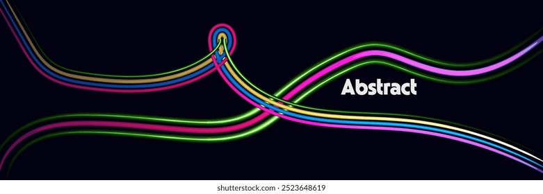 abstract line design, abstract image of creative glittering colorful  wave curvy line design elements with minimal texture