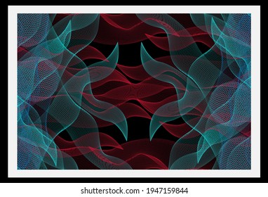 abstract line design with irregular waves