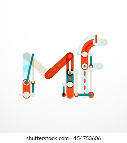 Logo für abstrakte Linien mit farbigen Liniensegmenten