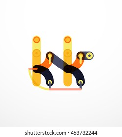 Logo für abstrakte Linien mit farbigen Liniensegmenten