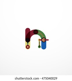 Logo für abstrakte Linien mit farbigen Liniensegmenten